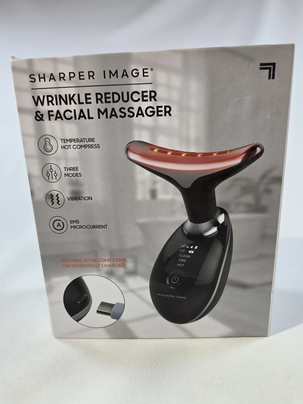 Sharper Image Black and Red 3-in-1 Skin Care Device